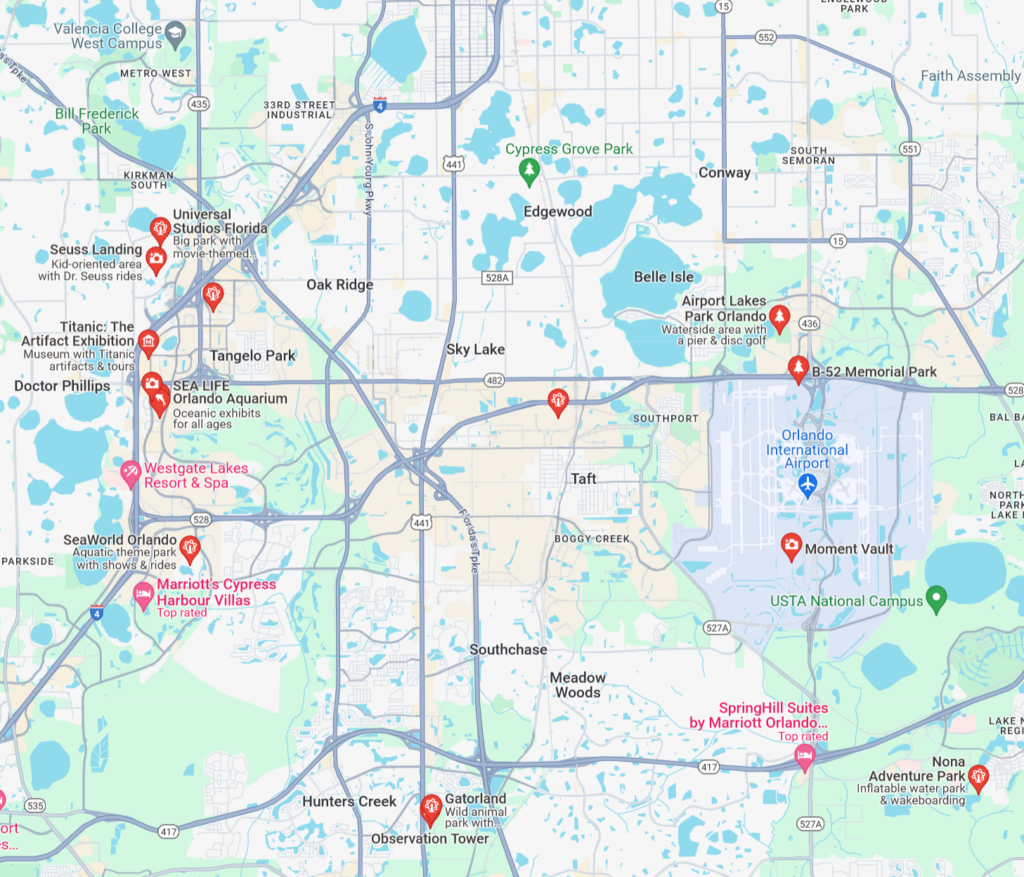 Destinations, Attractions & Theme Parks Near Orlando Airport