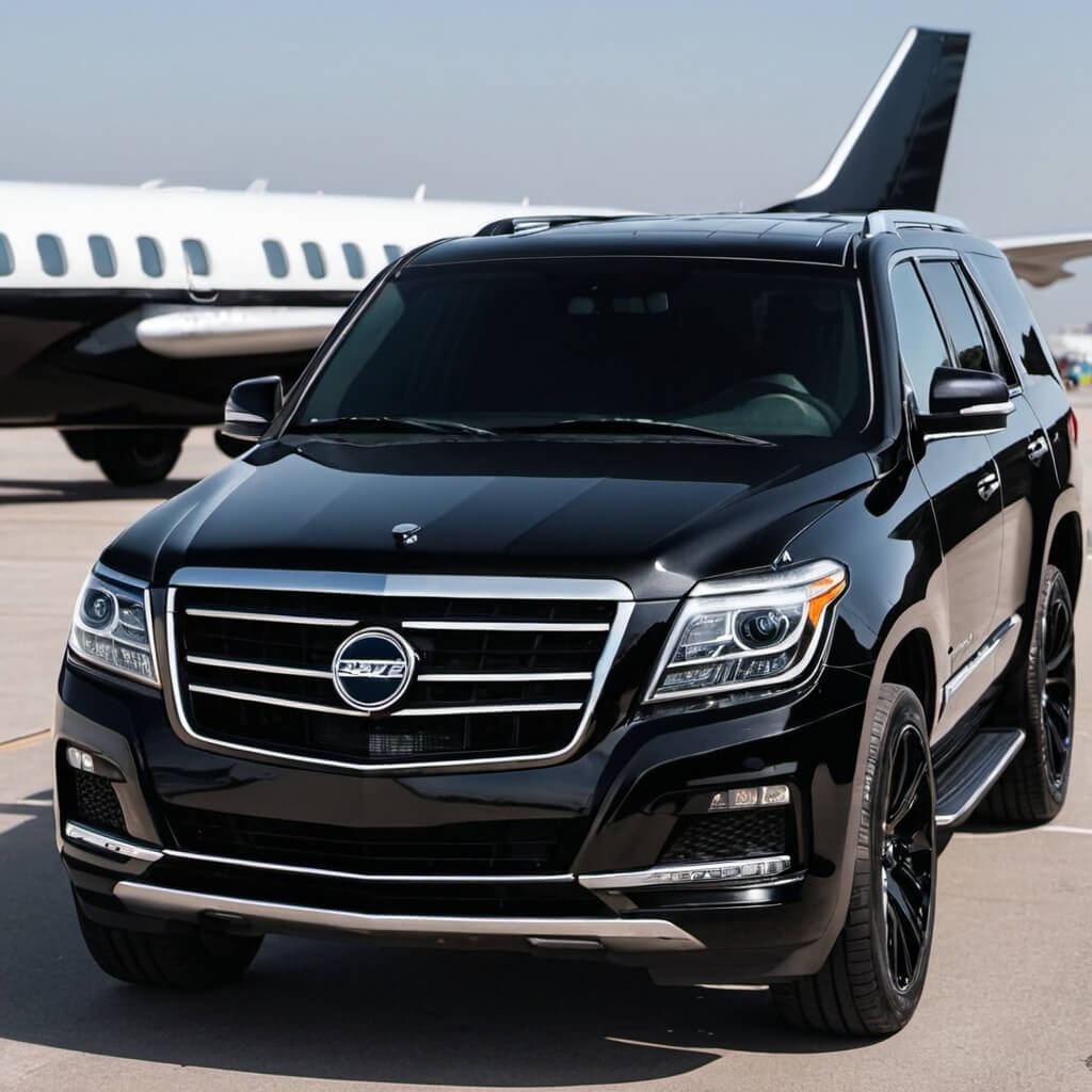 Black SUVS for airport transfer